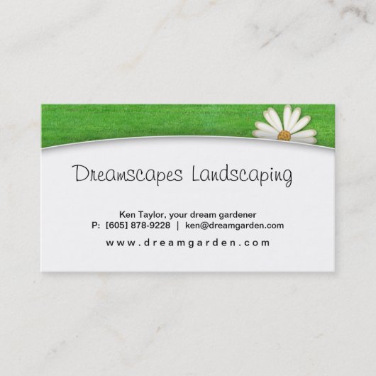 Landscaping Lawn Care Daisy Visitekaartje (Voorkant)