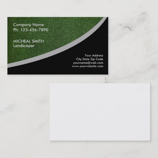 Landscaping Lawn Care Gardener Visitekaartje (Voorkant / Achterkant)
