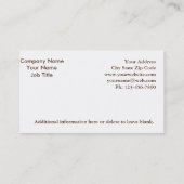 Landscaping Lawn Care Gardener Visitekaartje (Achterkant)