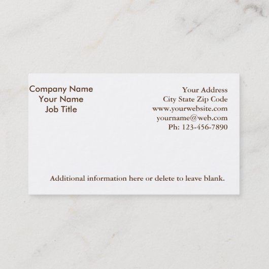 Landscaping Lawn Care Gardener Visitekaartje (Achterkant)