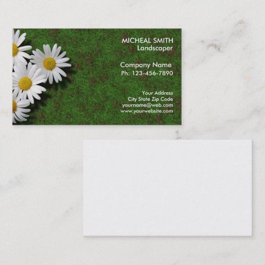 Landscaping Lawn Care Gardener Visitekaartje (Voorkant / Achterkant)