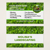 Landscaping Lawn Care Mower Business Card Grass Visitekaartje (Voorkant /achterkant)