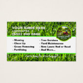 Landscaping Lawn Care Mower Business Card Grass Visitekaartje (Voorkant)