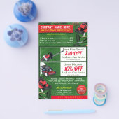 Landscaping Lawn Care Mower Sjabloon halve pagina Flyer (Enkel)