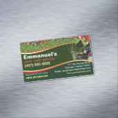 Landscaping Lawn Care Mower Sjabloon Magnetisch Visitekaartje (Voorbeeld)