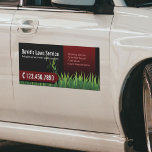 Landscaping Lawn Care Mowing Zwart & Rood Automagneet<br><div class="desc">Professionele Mowing Gardening Lawn Care Service Magnet.</div>