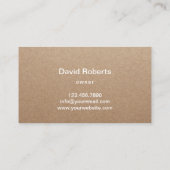 Landscaping & Lawn Care Rustic Kraft Visitekaartje (Achterkant)