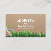 Landscaping & Lawn Care Rustic Kraft Visitekaartje (Voorkant)