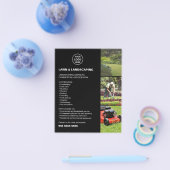 Landscaping Lawn Care Services Black Business Flyer (Enkel)
