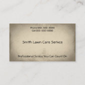 Landscaping Lawn Care Services Visitekaartje (Achterkant)