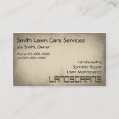 Landscaping Lawn Care Services Visitekaartje (Voorkant)