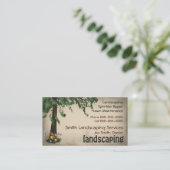 Landscaping Lawn Care Services Visitekaartje (Staand voorkant)