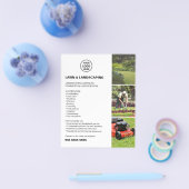 Landscaping Lawn Care Services White Business Flyer (Enkel)