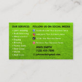 Landscaping & Lawn Care Visitekaartje (Achterkant)