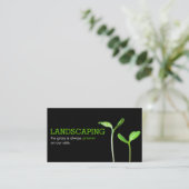 Landscaping Lawn green sprouts black Visitekaartje (Staand voorkant)