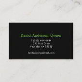 Landscaping Lawn green sprouts black Visitekaartje (Achterkant)