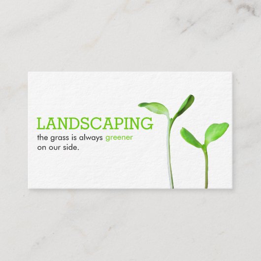 Landscaping Lawn green sprouts Visitekaartje (Voorkant)