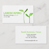 Landscaping Lawn green sprouts Visitekaartje (Voorkant / Achterkant)