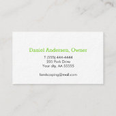 Landscaping Lawn green sprouts Visitekaartje (Achterkant)