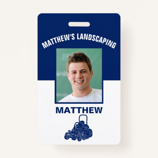 Landscaping Lawn maaien Bedrijf Naamteken ID Badge (Voorkant)