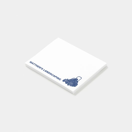 Landscaping Lawn Mowing Business - Gepersonaliseer Post-it® Notes (Schuin)