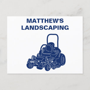 Landscaping Lawn Mowing Business Promotion Briefkaart