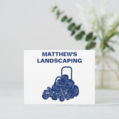 Landscaping Lawn Mowing Business Promotion Briefkaart (Staand voorkant)