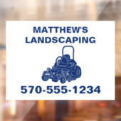 Landscaping Lawn Mowing Business Promotion Raamsticker (Vel 2)