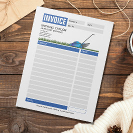 Landscaping Lawn Mowing Business Receipt Factuur Notitieblok