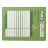 Landscaping Lawn Mowing Business Receipt Invoice Notitieblok (Voorkant)