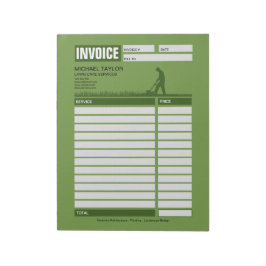 Landscaping Lawn Mowing Business Receipt Invoice Notitieblok