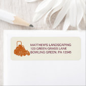 Landscaping Lawn Mowing Business Return-adres Etiket (Insitu)