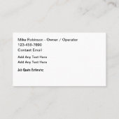 Landscaping Lawn Service Nieuwe Visitekaartjes (Achterkant)