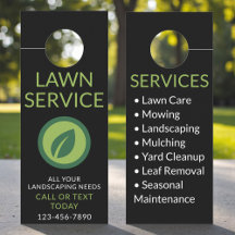 Landscaping & Lawn Service Professional Door Hange