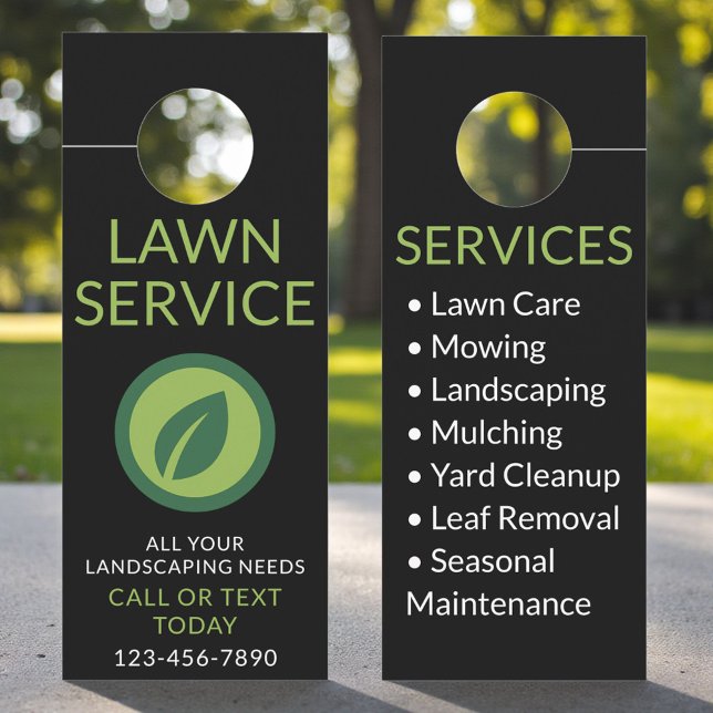 Landscaping & Lawn Service Professional Door Hange Deurhanger (Creator heeft geüpload)