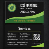 Landscaping Lawn Service QR Code Visitekaartje