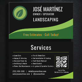Landscaping Lawn Service QR Code Visitekaartje