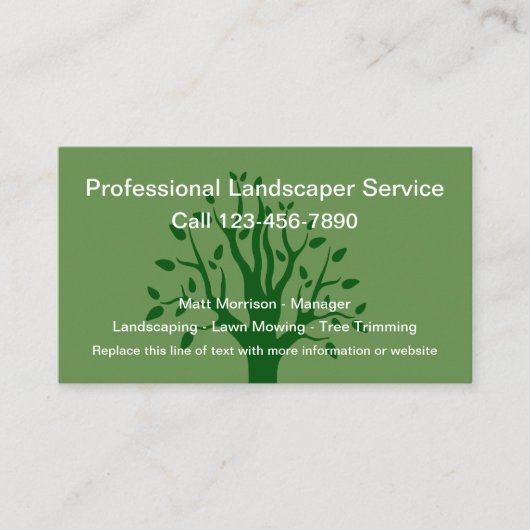 Landscaping Lawn Service Visitekaartje (Voorkant)