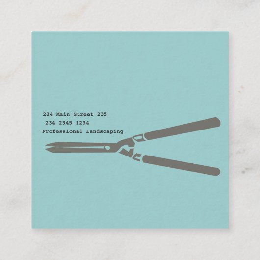 Landscaping Lawn Tuin Gereedschap Snoeien Schaar Vierkante Visitekaartje (Achterkant)
