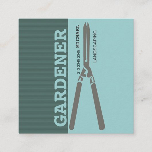 Landscaping Lawn Tuin Gereedschap Snoeien Schaar Vierkante Visitekaartje (Voorkant)