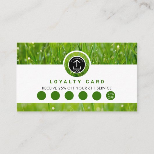 Landscaping Loyalty Kaart van de Logo van de zorg  Visitekaartje (Voorkant)