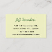 Landscaping of Lawn Care Service Company Visitekaartje (Achterkant)