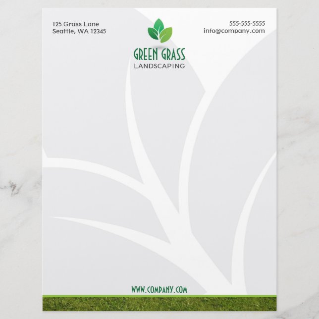 Landscaping Professional Letterhead Gepersonaliseerd Briefhoofd (Voorkant)