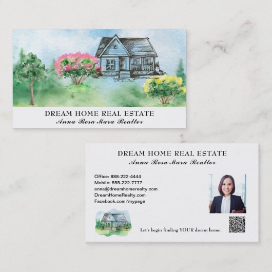 *~* Landscaping Realtor Modern Lawn Care Visitekaartje (Voorkant / Achterkant)