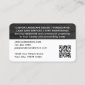 Landscaping Rustieke Foto Houtkorrel Zwart Modern Visitekaartje (Achterkant)