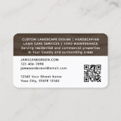 Landscaping Rustieke Foto Woodgrain Brown Modern Visitekaartje (Achterkant)