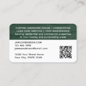 Landscaping Rustieke Foto Woodgrain Green Modern Visitekaartje (Achterkant)