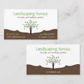 Landscaping Service Elegant Tree Natuur Logo Visitekaartje (Voorkant / Achterkant)