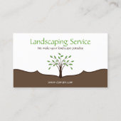 Landscaping Service Elegant Tree Natuur Logo Visitekaartje (Achterkant)