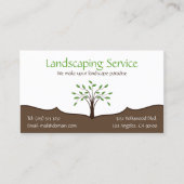 Landscaping Service Elegant Tree Natuur Logo Visitekaartje (Voorkant)